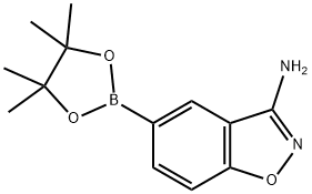 1,2-Benzisoxazol-3-amine, 5-(4,4,5,5-tetramethyl-1,3,2-dioxaborolan-2-yl)- Structure