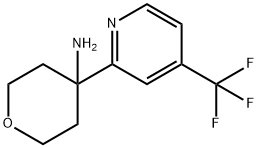 2H-Pyran-4-amine, tetrahydro-4-[4-(trifluoromethyl)-2-pyridinyl]- Structure