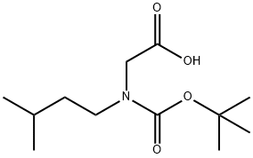 Glycine, N-[(1,1-dimethylethoxy)carbonyl]-N-(3-methylbutyl)- Structure