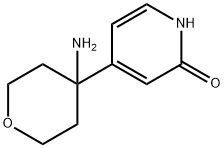 2(1H)-Pyridinone, 4-(4-aminotetrahydro-2H-pyran-4-yl)- Structure