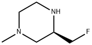 Piperazine, 3-(fluoromethyl)-1-methyl-, (3R)- Structure