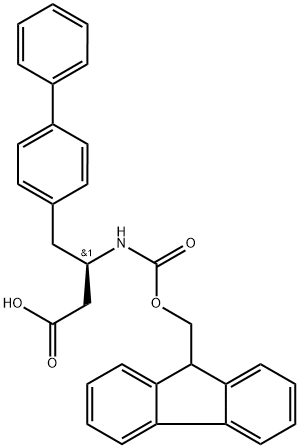 (R)-3-(Fmoc-amino)-4-(biphenyl-4-yl)butanoic acid Structure