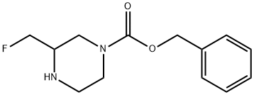 1-Piperazinecarboxylic acid, 3-(fluoromethyl)-, phenylmethyl ester Structure