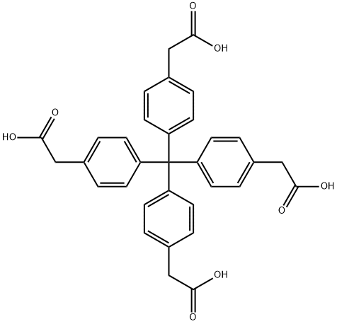 Benzeneacetic acid, 4,4',4'',4'''-methanetetrayltetrakis- (9CI) Structure