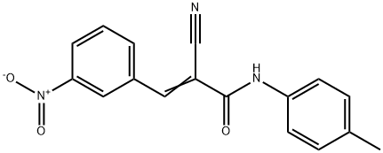2-cyano-N-(4-methylphenyl)-3-(3-nitrophenyl)prop -2-enamide Structure
