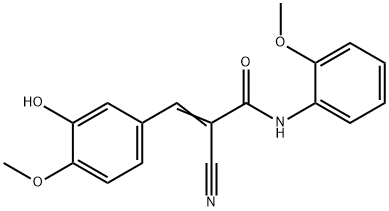 2-cyano-3-(3-hydroxy-4-methoxyphenyl)-N-(2-met hoxyphenyl)prop-2-enamide Structure