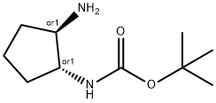 Carbamic acid, [(1R,2R)-2-aminocyclopentyl]-, 1,1-dimethylethyl ester, rel- Structure