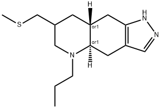 1H-Pyrazolo[3,4-g]quinoline, 4,4a,5,6,7,8,8a,9-octahydro-7-[(methylthio)methyl]-5-propyl-, (4aR,8aR)-rel- Structure