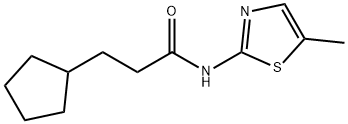 3-cyclopentyl-N-(5-methyl-1,3-thiazol-2-yl)propana mide Structure