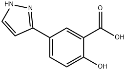 2-hydroxy-5-(1(2)H-pyrazol-3-yl)-benzoic acid Structure