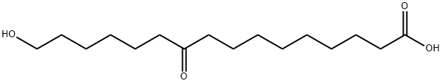 Hexadecanoic acid, 16-hydroxy-10-oxo- Structure