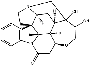 21,22-Dihydro-21,22-dihydroxystrychnidin-10-one Structure
