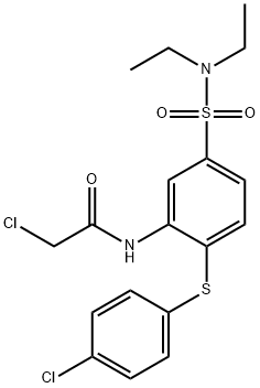 2-chloro-N-{2-[(4-chlorophenyl)sulfanyl]-5-(diethyl sulfamoyl)phenyl}acetamide Structure