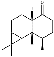 (3aS,7R,7aR)-Decahydro-1,1,7,7a-tetramethyl-4H-cyclopropa[a]naphthalen-4-one Structure