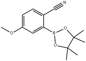 Benzonitrile, 4-methoxy-2-(4,4,5,5-tetramethyl-1,3,2-dioxaborolan-2-yl)- Structure