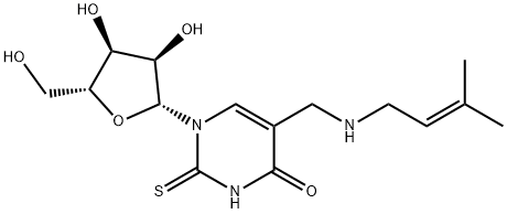 Uridine, 5-[[(3-methyl-2-butenyl)amino]methyl]-2-thio- (9CI) Structure