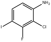 Benzenamine, 2-chloro-3-fluoro-4-iodo- Structure