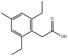 Benzeneacetic acid, 2,6-diethyl-4-methyl- Structure