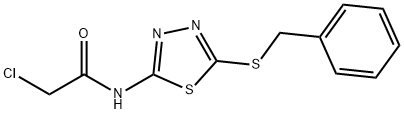 N-[5-(benzylsulfanyl)-1,3,4-thiadiazol-2-yl]-2-chlor oacetamide Structure