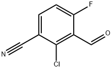 2-Chloro-4-fluoro-3-formylbenzonitrile Structure