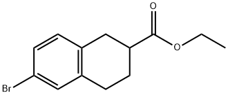 2-Naphthalenecarboxylic acid, 6-bromo-1,2,3,4-tetrahydro-, ethyl ester Structure
