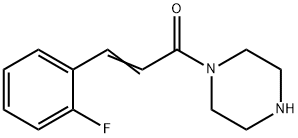 2-Propen-1-one, 3-(2-fluorophenyl)-1-(1-piperazinyl)- Structure