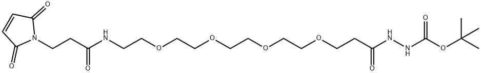7,10,13,16-Tetraoxa-2,3,19-triazadocosanoic acid, 22-(2,5-dihydro-2,5-dioxo-1H-pyrrol-1-yl)-4,20-dioxo-, 1,1-dimethylethyl ester Structure