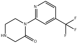 2-Piperazinone, 1-[4-(trifluoromethyl)-2-pyridinyl]- Structure
