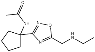 Acetamide, N-[1-[5-[(ethylamino)methyl]-1,2,4-oxadiazol-3-yl]cyclopentyl]- Structure