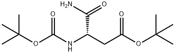 Butanoic acid, 4-amino-3-[[(1,1-dimethylethoxy)carbonyl]amino]-4-oxo-, 1,1-dimethylethyl ester, (3S)- Structure