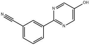 Benzonitrile, 3-(5-hydroxy-2-pyrimidinyl)- Structure