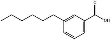 Benzoic acid, 3-hexyl- Structure