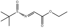 Acetic acid, 2-[[(S)-(1,1-dimethylethyl)sulfinyl]imino]-, ethyl ester, (2E)- Structure