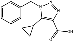 1H-1,2,3-Triazole-4-carboxylic acid, 5-cyclopropyl-1-(phenylmethyl)- Structure