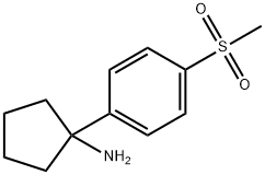 Cyclopentanamine, 1-[4-(methylsulfonyl)phenyl]- Structure