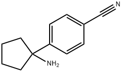 Benzonitrile, 4-(1-aminocyclopentyl)- Structure