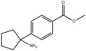 Benzoic acid, 4-(1-aminocyclopentyl)-, methyl ester Structure