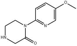 2-Piperazinone, 1-(5-methoxy-2-pyridinyl)- Structure