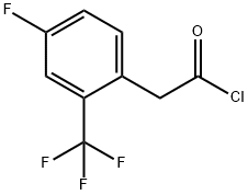 Benzeneacetyl chloride, 4-fluoro-2-(trifluoromethyl)- Structure