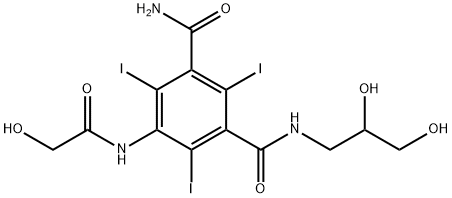 1,3-Benzenedicarboxamide, N1-(2,3-dihydroxypropyl)-5-[(2-hydroxyacetyl)amino]-2,4,6-triiodo- Structure