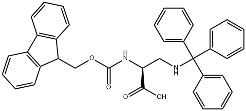 L-Alanine, N-[(9H-fluoren-9-ylmethoxy)carbonyl]-3-[(triphenylmethyl)amino]- Structure