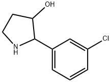 3-Pyrrolidinol, 2-(3-chlorophenyl)- Structure