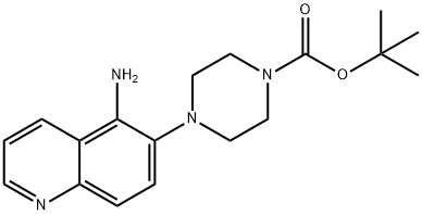 1-Piperazinecarboxylic acid, 4-(5-amino-6-quinolinyl)-, 1,1-dimethylethyl ester Structure