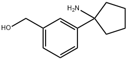 Benzenemethanol, 3-(1-aminocyclopentyl)- Structure