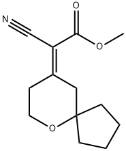 Acetic acid, 2-cyano-2-(6-oxaspiro[4.5]dec-9-ylidene)-, methyl ester, (2Z)- Structure