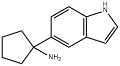 Cyclopentanamine, 1-(1H-indol-5-yl)- Structure