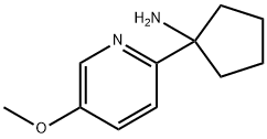 Cyclopentanamine, 1-(5-methoxy-2-pyridinyl)- Structure