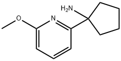 Cyclopentanamine, 1-(6-methoxy-2-pyridinyl)- Structure