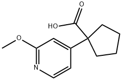 Cyclopentanecarboxylic acid, 1-(2-methoxy-4-pyridinyl)- Structure