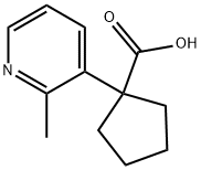 Cyclopentanecarboxylic acid, 1-(2-methyl-3-pyridinyl)- Structure